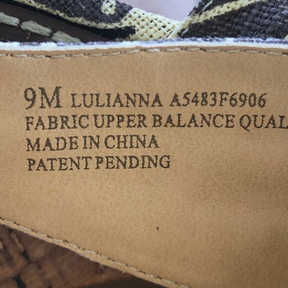 Naturalizer N5 Comfort Lulianna Coated Linen Slingback Cork Wedge Size 9M - Picture 11 of 15